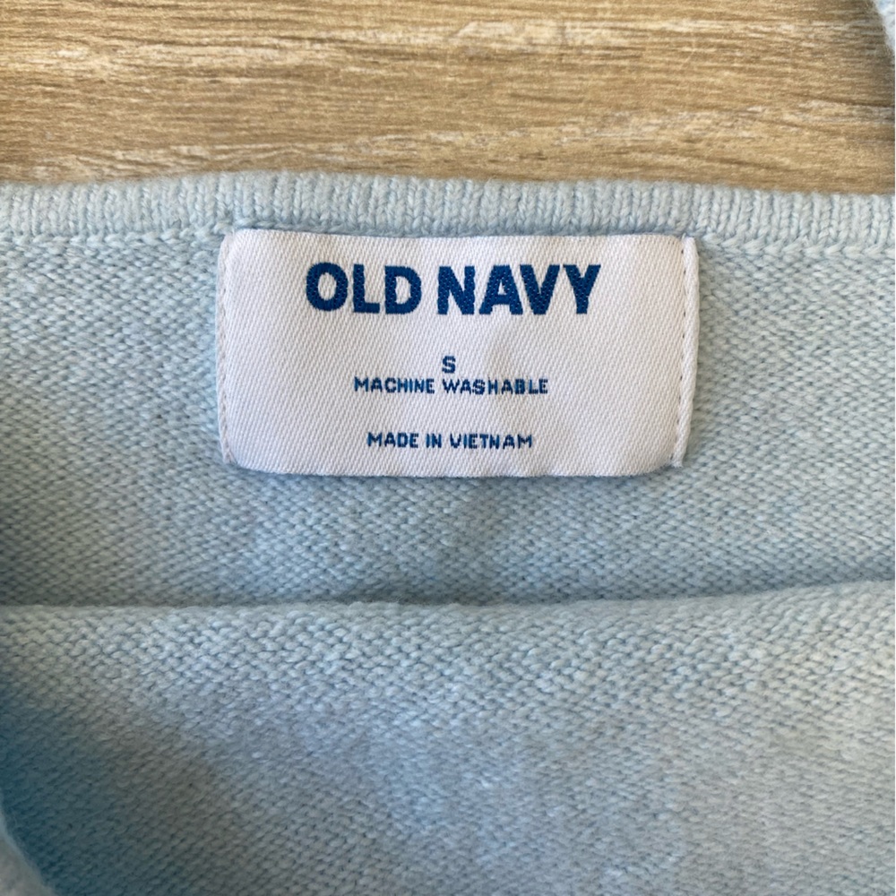 Old Navy Soft Blue Knit Crop Tank Top Minimalist Lounge Cami Small - Picture 2 of 5